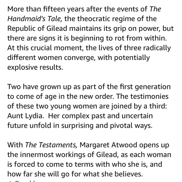 🎉2/$18🎉The Testaments hardcover - Picture 2 of 7